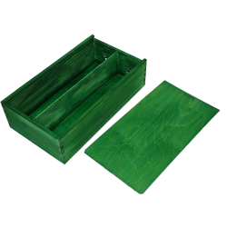 Pudełko zasuwane na 2 butelki zielone